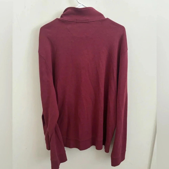 Biltmore Collection Quarter Zip Burgundy Collared long sleeve Fleece sweater XXL - Picture 4 of 4